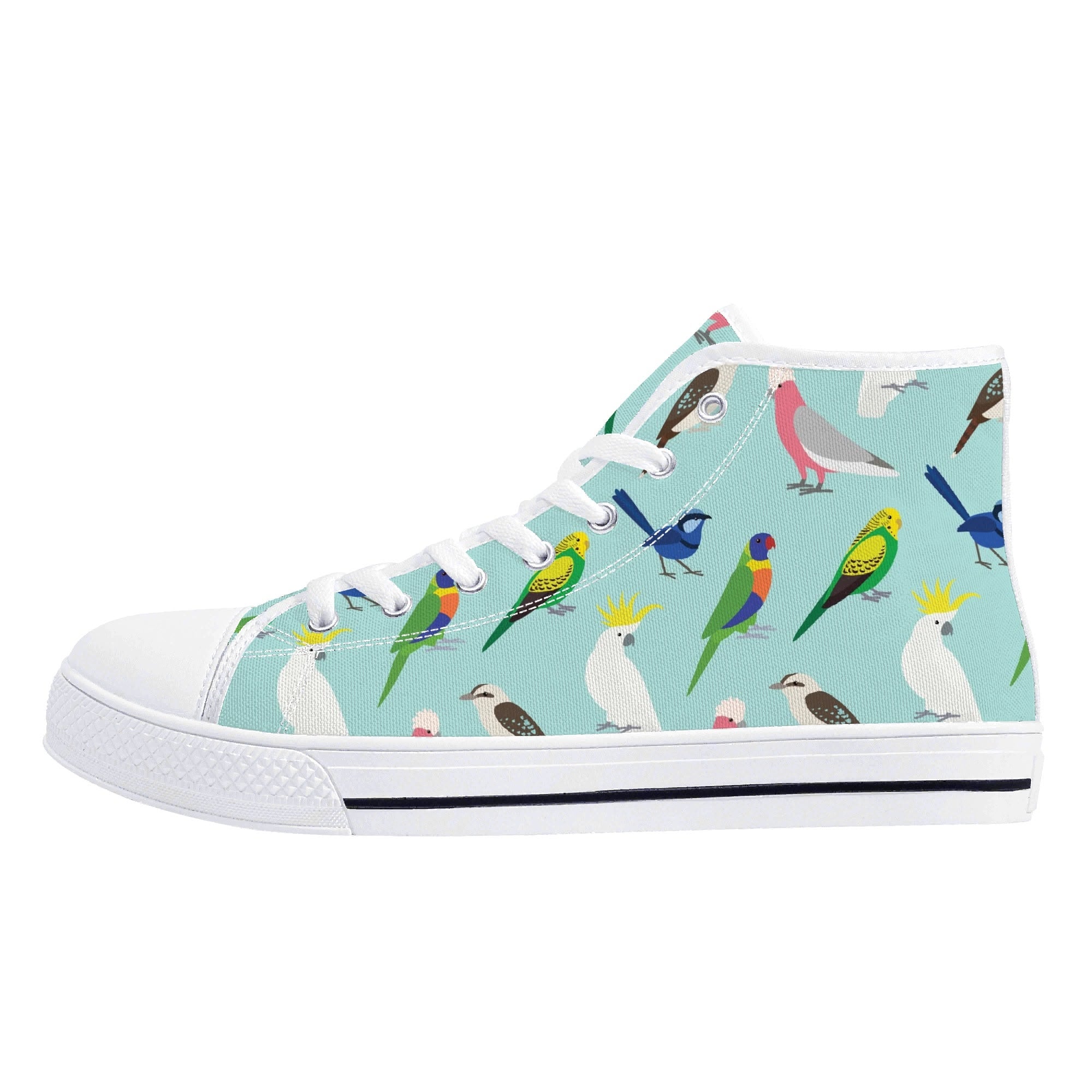 Australian Birds Womens High Top Canvas Shoes Printed Offshore