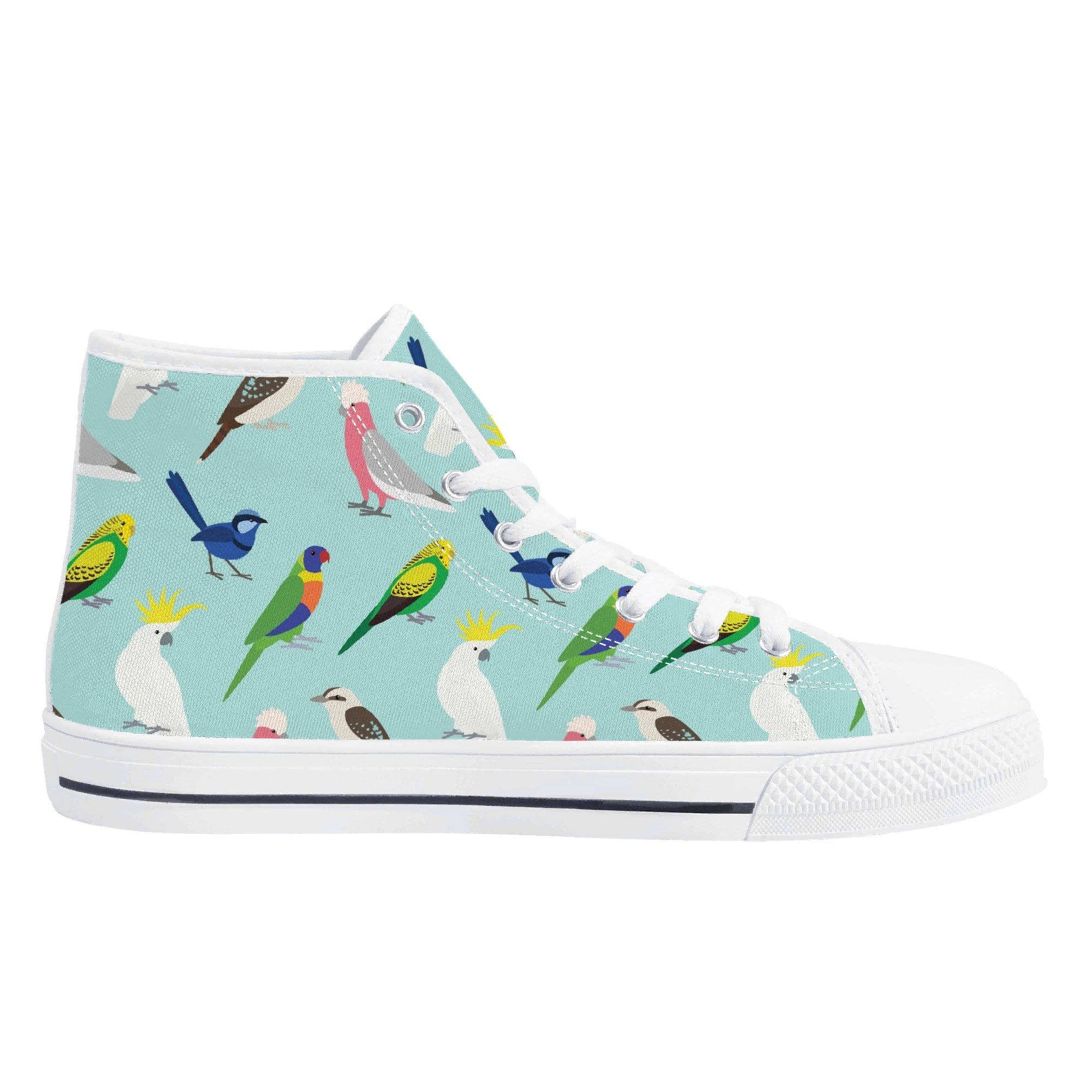 Australian Birds Womens High Top Canvas Shoes Printed Offshore