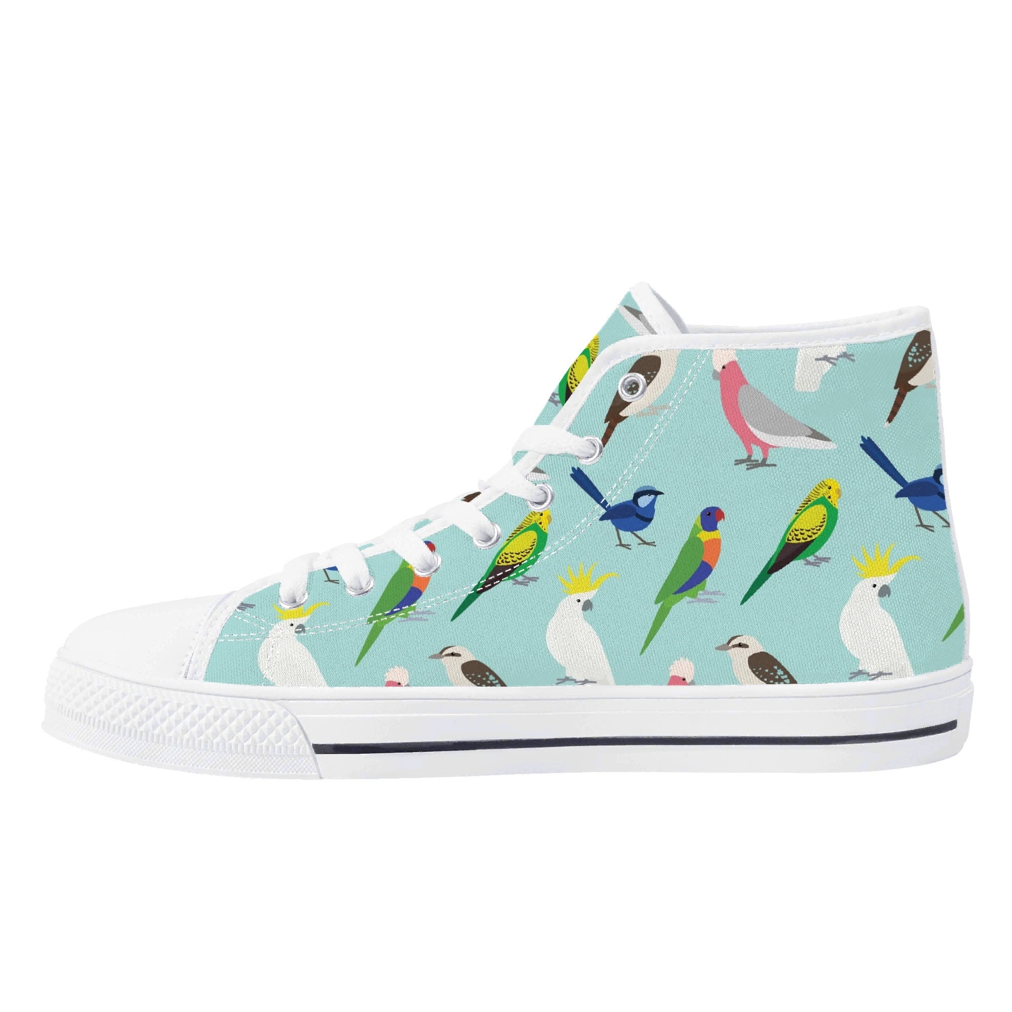 Australian Birds Womens High Top Canvas Shoes Printed Offshore