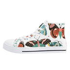 Pretty Moths And Butterflies Womens High Top Canvas Shoes Printed Offshore