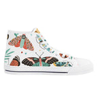Pretty Moths And Butterflies Womens High Top Canvas Shoes Printed Offshore