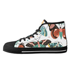 Pretty Moths And Butterflies Womens High Top Canvas Shoes Printed Offshore
