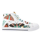 Pretty Moths And Butterflies Womens High Top Canvas Shoes Printed Offshore