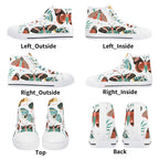 Pretty Moths And Butterflies Womens High Top Canvas Shoes Printed Offshore