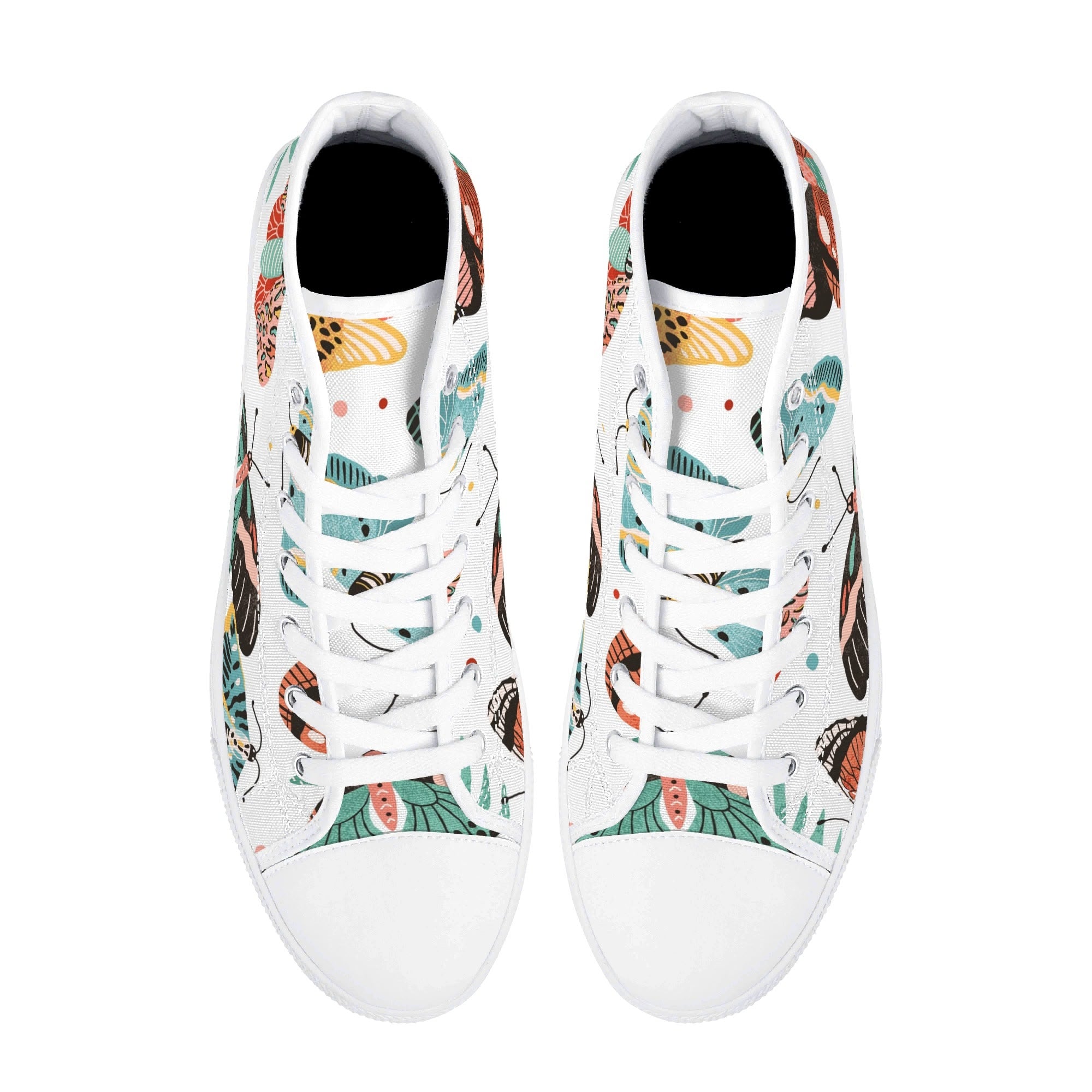 Pretty Moths And Butterflies Womens High Top Canvas Shoes Printed Offshore