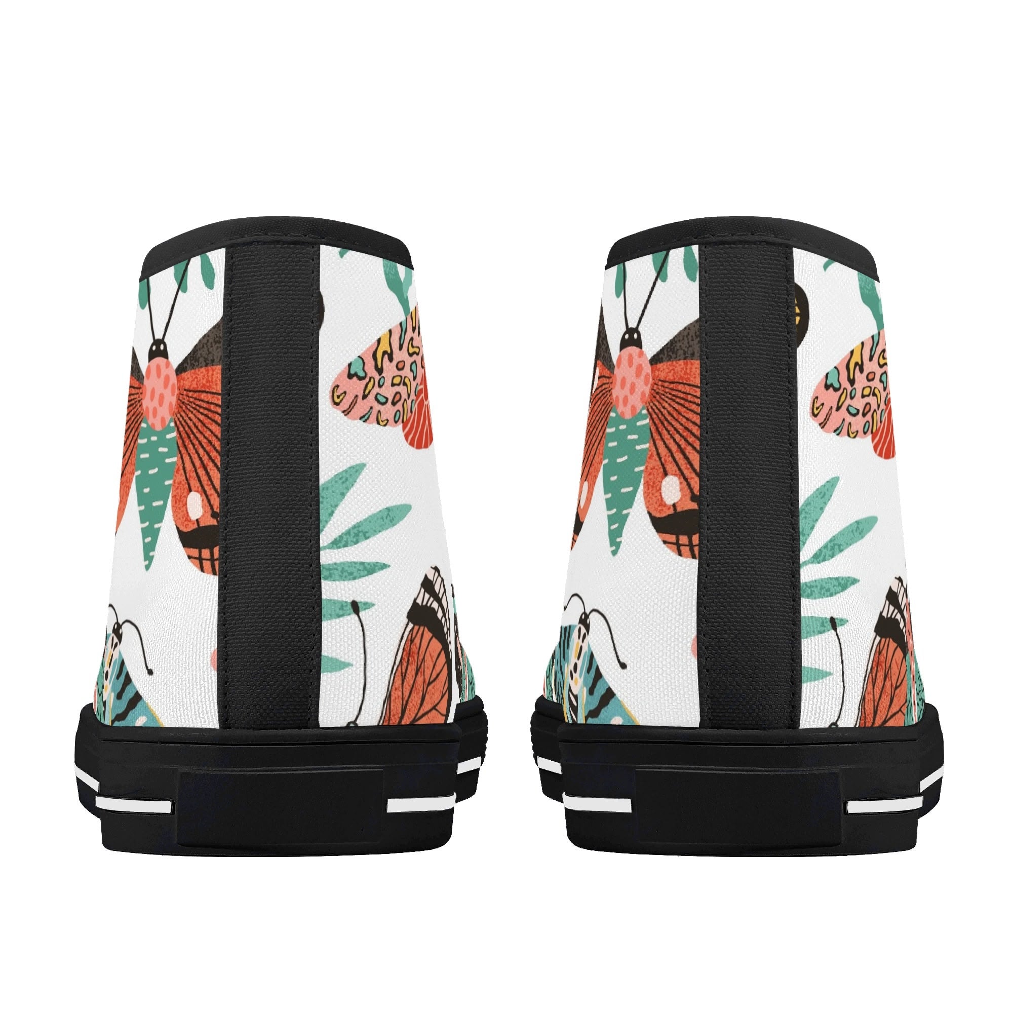 Pretty Moths And Butterflies Womens High Top Canvas Shoes Printed Offshore