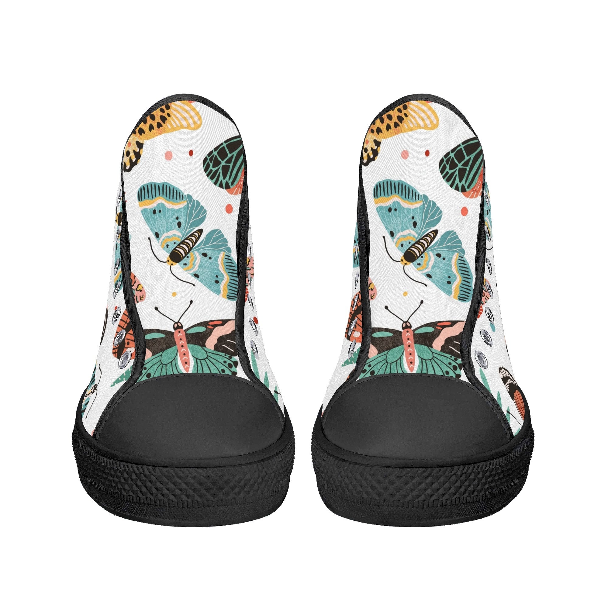 Pretty Moths And Butterflies Womens High Top Canvas Shoes Printed Offshore