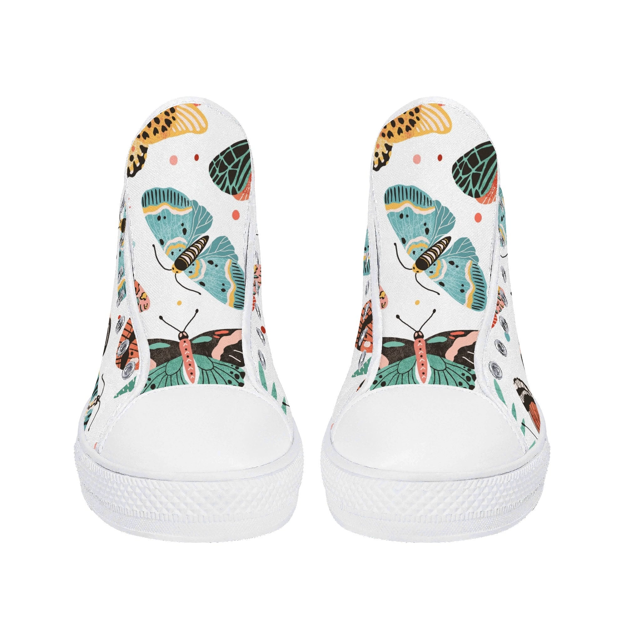 Pretty Moths And Butterflies Womens High Top Canvas Shoes Printed Offshore
