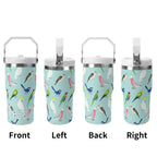 Personalised - Australian Birds - 20oz Stainless Steel Tumbler Screw On Lid With Straw Personalised 20oz Tumbler with Top Handle animal Birds Printed Offshore