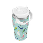 Personalised - Australian Birds - 20oz Stainless Steel Tumbler Screw On Lid With Straw Personalised 20oz Tumbler with Top Handle animal Birds Printed Offshore