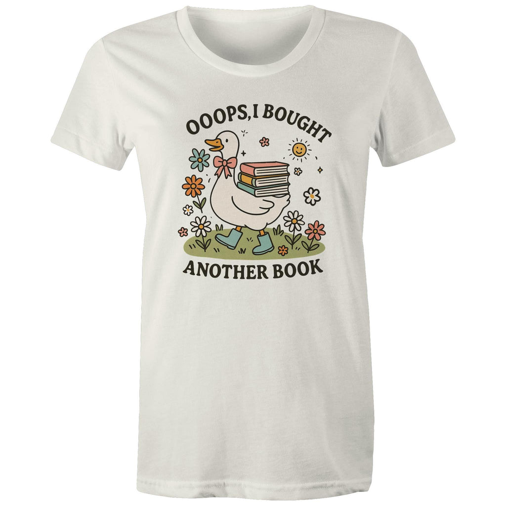 Oops, I Bought Another Book - Womens T-shirt Natural Womens T-shirt animal Printed In Australia Reading