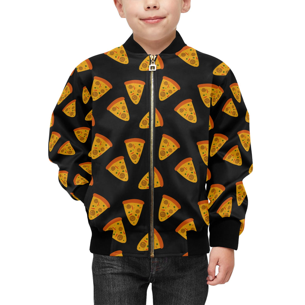 Pizzas Kids Bomber Jacket Kids Bomber Jacket Food Printed Offshore