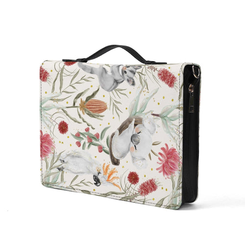 Australian Plants And Animals PU Leather Book Cover With Pocket PU Leather Book Cover animal Australia Printed Offshore