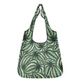 Stripy Leaves 3 Pack of Foldable Shopping Bags Default Title 3-Pack Shopping Bags Plants Printed Offshore