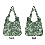 Stripy Leaves 3 Pack of Foldable Shopping Bags 3-Pack Shopping Bags Plants Printed Offshore