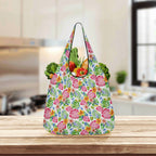 Bright Tropical 3 Pack of Foldable Shopping Bags 3-Pack Shopping Bags Plants Printed Offshore