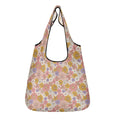 Faded Floral 3 Pack of Foldable Shopping Bags Default Title 3-Pack Shopping Bags Plants Printed Offshore