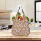 Faded Floral 3 Pack of Foldable Shopping Bags 3-Pack Shopping Bags Plants Printed Offshore