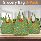 Busy Bees 3 Pack of Foldable Shopping Bags 3-Pack Shopping Bags Printed Offshore