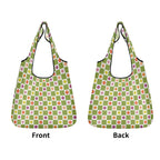Flower Check 3 Pack of Foldable Shopping Bags 3-Pack Shopping Bags Plants Printed Offshore
