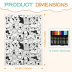 Black And White Dogs Colour Your Own Blanket 100×150cm