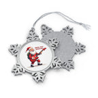 North Pole Rockstar Pewter Snowflake Christmas Ornament