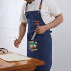 Gen X Metal Slide Strong Unisex Canvas Cross Back Chef Apron with Large Pockets Canvas Apron Printed Offshore