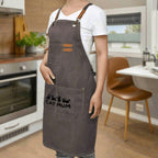Cat Mum Unisex Canvas Cross Back Chef Apron with Large Pockets Canvas Apron Mum Printed Offshore