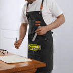 The Best Father In The Galaxy Unisex Canvas Cross Back Chef Apron with Large Pockets Canvas Apron Dad Printed Offshore