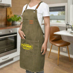 The Best Father In The Galaxy Unisex Canvas Cross Back Chef Apron with Large Pockets Canvas Apron Dad Printed Offshore