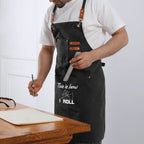 This Is How I Roll Unisex Canvas Cross Back Chef Apron with Large Pockets Canvas Apron Maths Printed Offshore Science