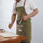 This Is How I Roll Unisex Canvas Cross Back Chef Apron with Large Pockets Canvas Apron Maths Printed Offshore Science