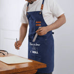This Is How I Roll Unisex Canvas Cross Back Chef Apron with Large Pockets Canvas Apron Maths Printed Offshore Science