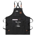This Is How I Roll Unisex Canvas Cross Back Chef Apron with Large Pockets Black Canvas Apron Maths Printed Offshore Science