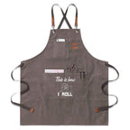 This Is How I Roll Unisex Canvas Cross Back Chef Apron with Large Pockets Gray Canvas Apron Maths Printed Offshore Science