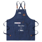This Is How I Roll Unisex Canvas Cross Back Chef Apron with Large Pockets Royal Blue Canvas Apron Maths Printed Offshore Science