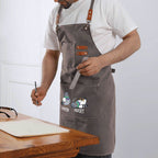 Pigeon Pigeoff Unisex Canvas Cross Back Chef Apron with Large Pockets Canvas Apron Birds Printed Offshore