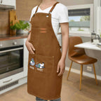 Pigeon Pigeoff Unisex Canvas Cross Back Chef Apron with Large Pockets Canvas Apron Birds Printed Offshore