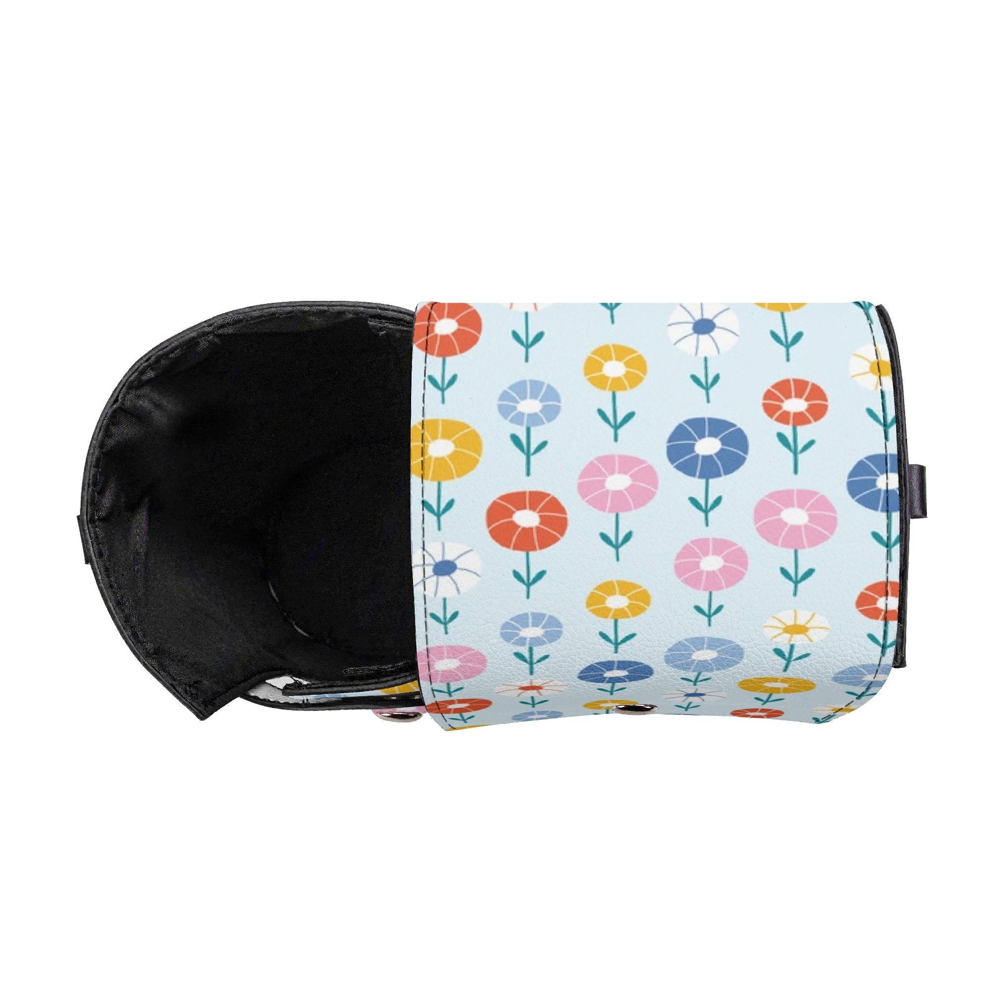 Abstract Cute Flowers Crossbody Water Bottle Storage Bag Water Bottle Storage Handbag Plants Printed Offshore
