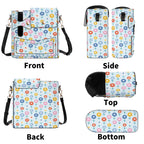 Abstract Cute Flowers Crossbody Water Bottle Storage Bag Water Bottle Storage Handbag Plants Printed Offshore