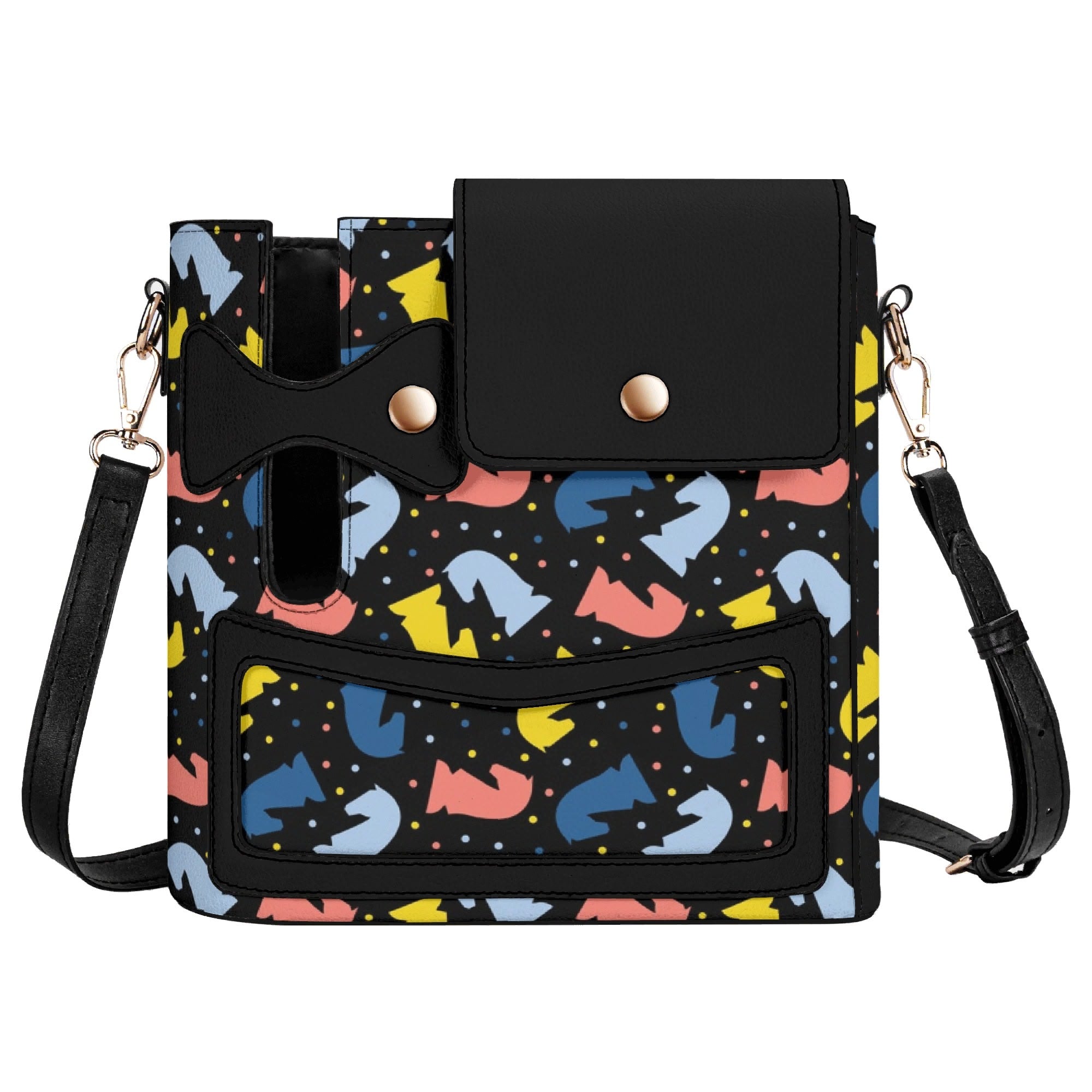 Colourful Chess Crossbody Water Bottle Storage Bag Default Title Water Bottle Storage Handbag Chess Printed Offshore