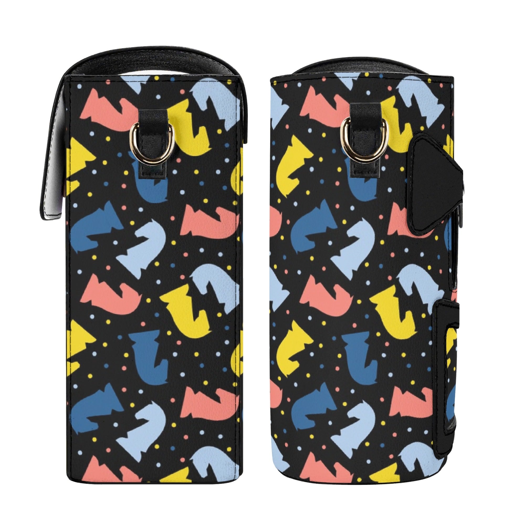 Colourful Chess Crossbody Water Bottle Storage Bag Water Bottle Storage Handbag Chess Printed Offshore