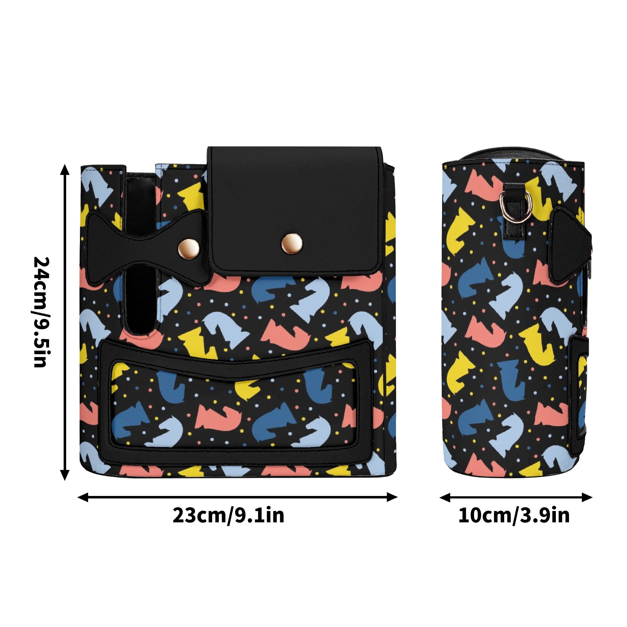 Colourful Chess Crossbody Water Bottle Storage Bag Water Bottle Storage Handbag Chess Printed Offshore