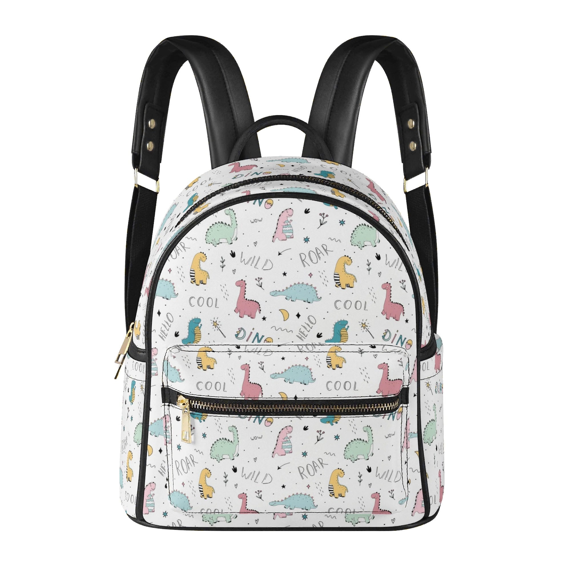 Quirky Dinosaurs Casual PU Leather Backpack Casual PU Leather Backpack Printed Offshore