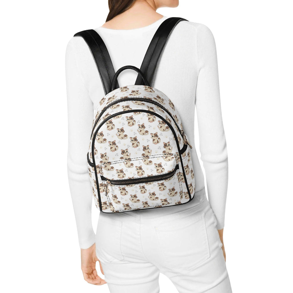 Cheeky Cats Casual PU Leather Backpack Default Title Casual PU Leather Backpack Printed Offshore
