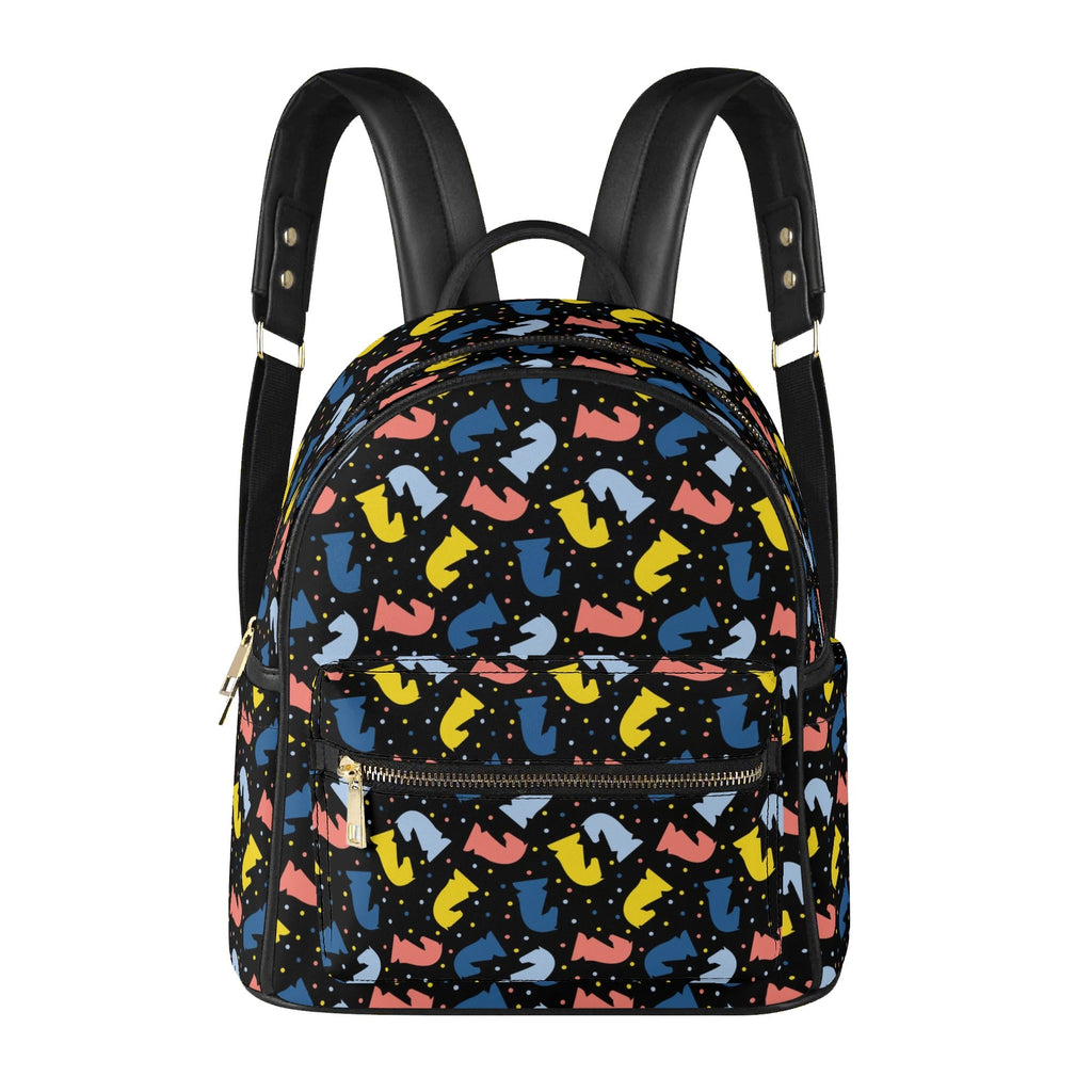 Colourful Chess Casual PU Leather Backpack Casual PU Leather Backpack Printed Offshore