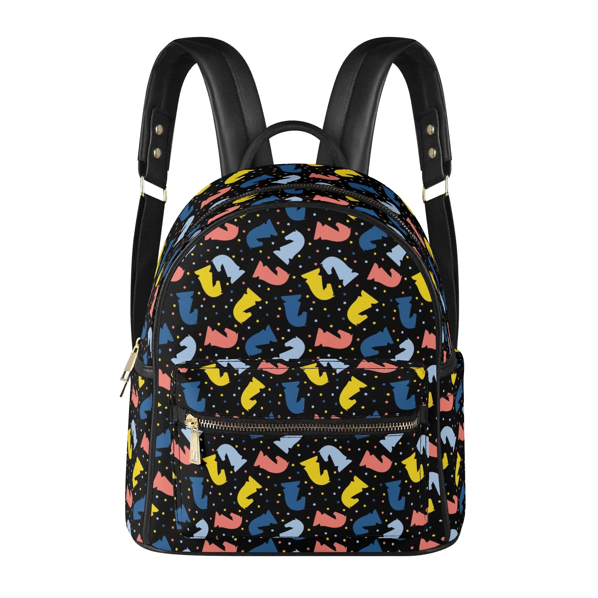 Colourful Chess Casual PU Leather Backpack Casual PU Leather Backpack Printed Offshore