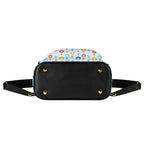 Abstract Cute Flowers Casual PU Leather Backpack Casual PU Leather Backpack Printed Offshore