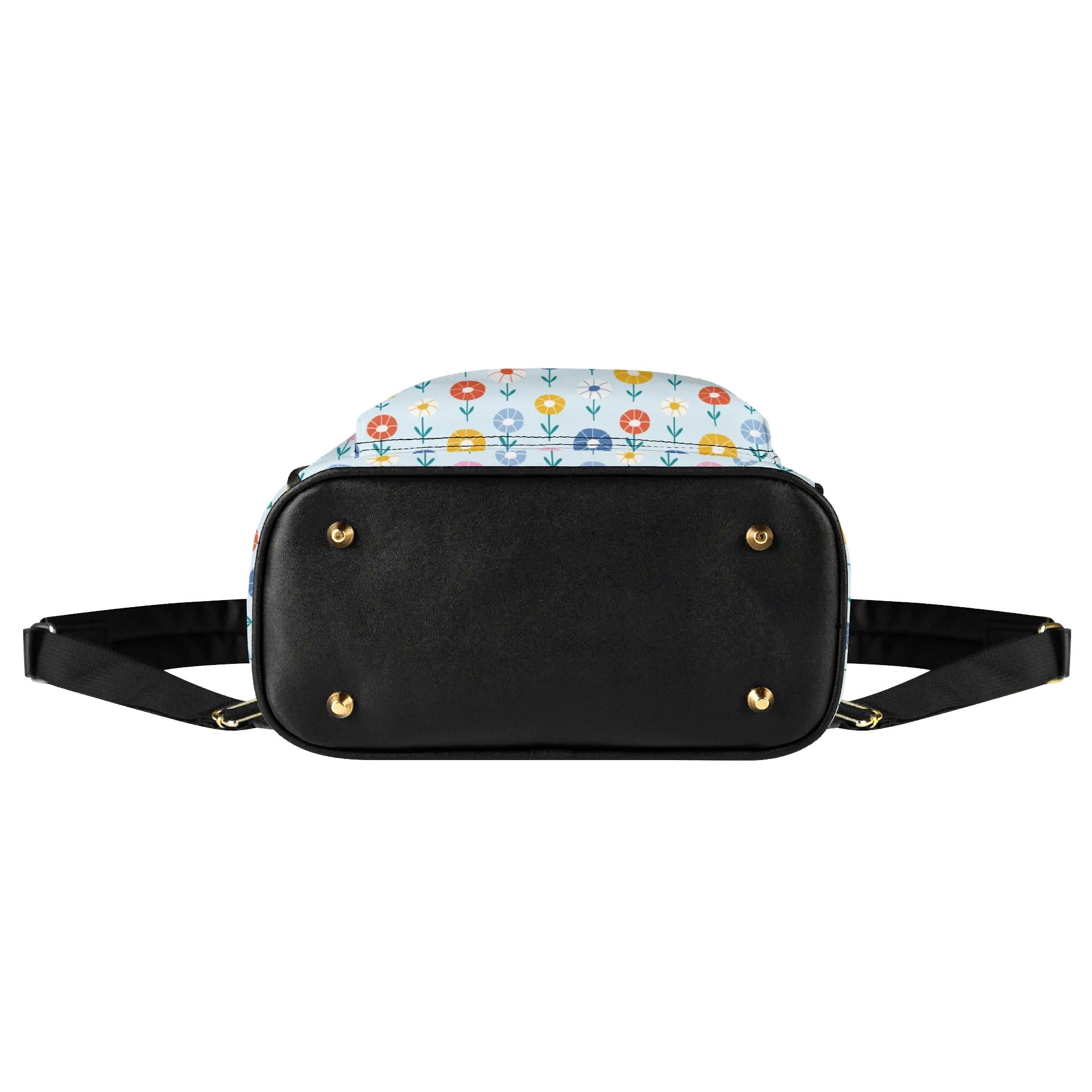 Abstract Cute Flowers Casual PU Leather Backpack Casual PU Leather Backpack Printed Offshore