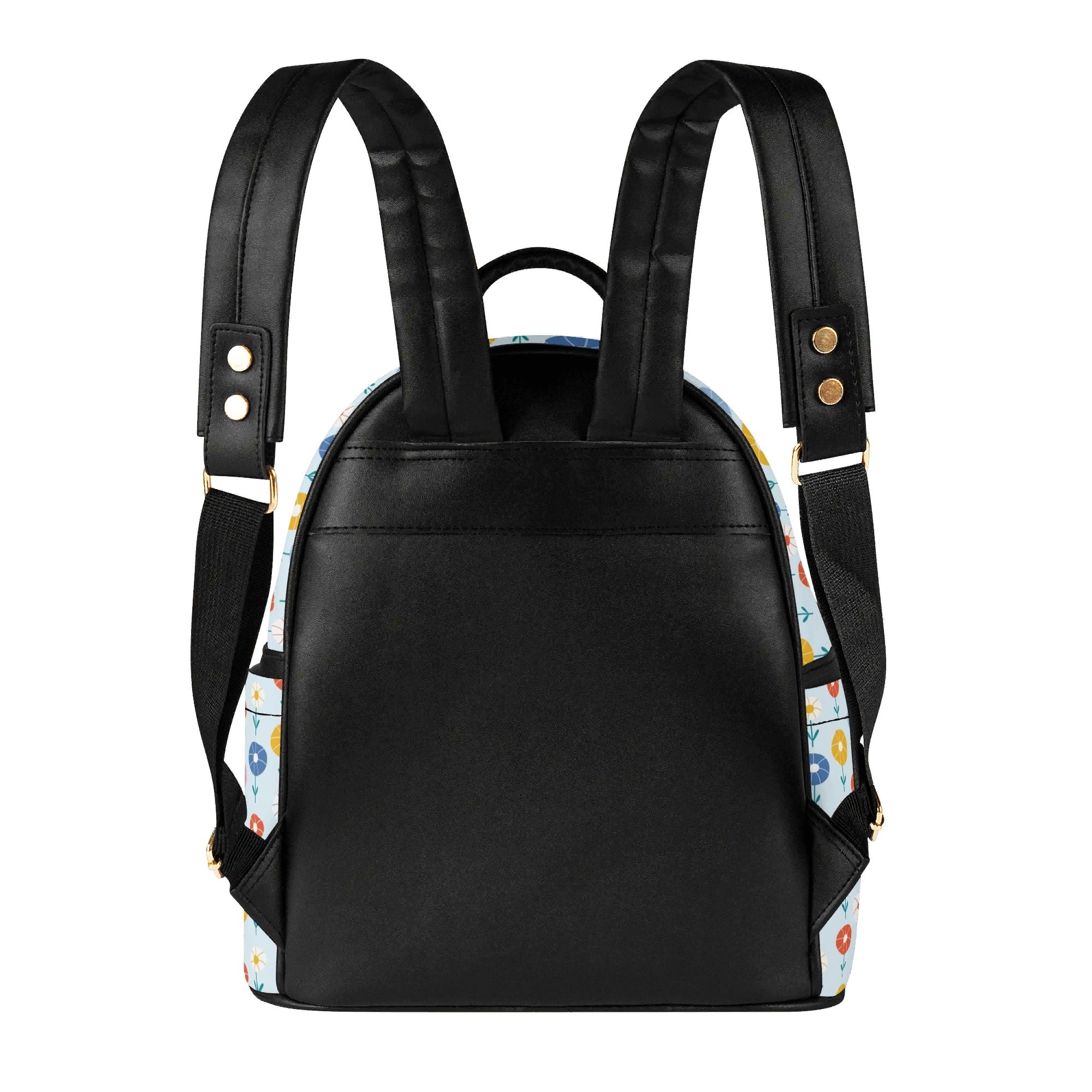 Abstract Cute Flowers Casual PU Leather Backpack Casual PU Leather Backpack Printed Offshore